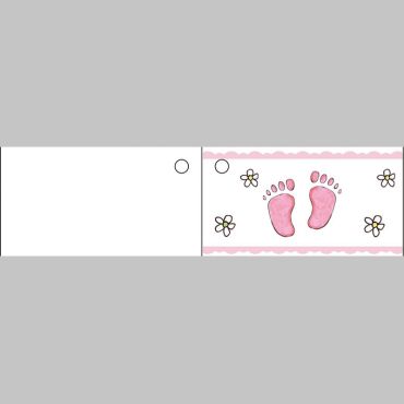 10 Etiquettes Porte-Noms de Baptême et Naissance - Fille