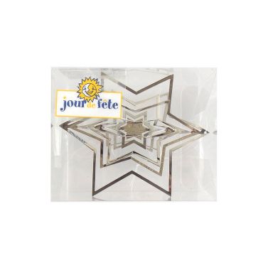 Etoile argentée en métal