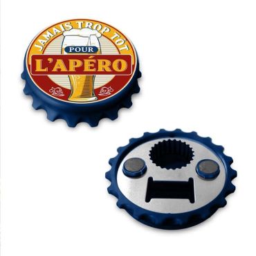 Décapsuleur Magnet "Jamais trop tôt pour l'apéro" - Collection Claquettes Chaussettes | jourdefete.com