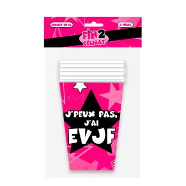 6 Gobelets 50CL - Enterrement de Vie de Jeune Fille | jourdefete.com