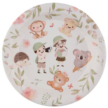 10 assiettes en carton de la collection explorateur