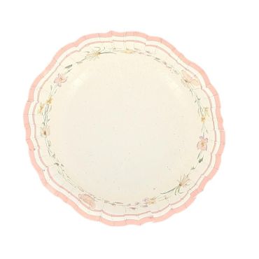 Bols en carton Fairy World rose pastel d'un diamètre de 13 cm | jourdefete.com