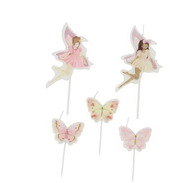 Bougies fées et papillons pastel pour anniversaire féérique | jourdefete.com