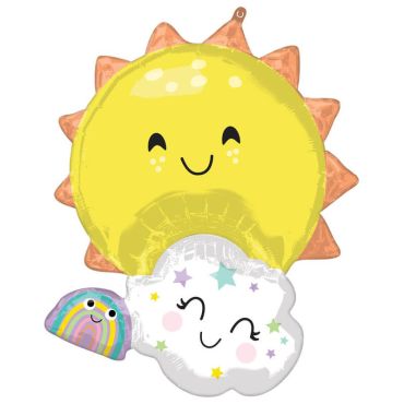 Ballon Supershape™ Famille arc-en-ciel - 71 cm | jourdefete.com