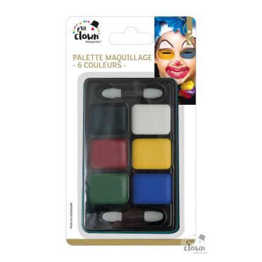 Palette maquillage 6 couleurs déguisement | jourdefete.com
