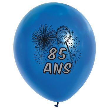 10 Ballons de Baudruche multicolore 85 ans
