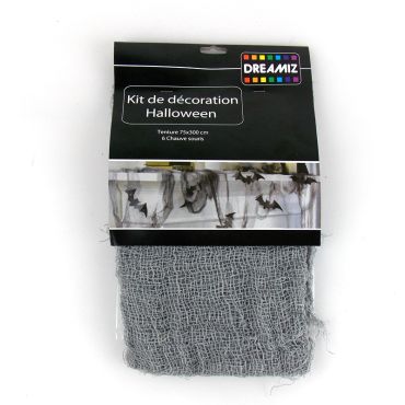 Tenture toile d'araignée "Chauve-souris"