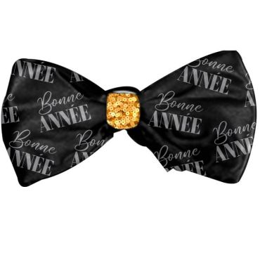 noeud papillon pour adulte noir et or bonne année | jourdefete.com