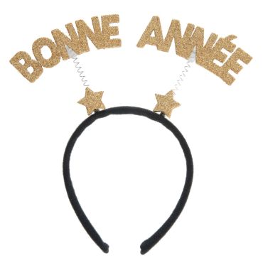 un serre-tête bonne année à paillettes | jourdefete.com