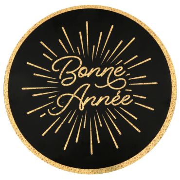 4 sets de table en carton bonne annee etincelant | jourdefete.com