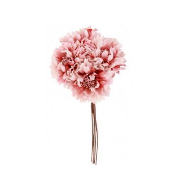 Bouquet de 4 Fleurs artificielles 26cm Vieux rose 