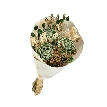 Bouquet de fleurs séchées vert et naturel pour une déco bohème | jourdefete.com