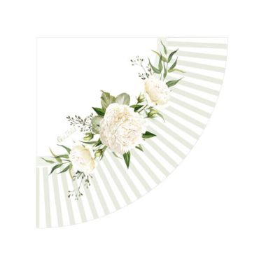16 serviettes en papier de la collection Floral White de 33 cm (dépliées)