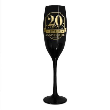 Cette jolie flûte 20 ans sera parfaite pour fêter un anniversaire|jourdefete.com