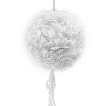 Suspension décorative Boule de Pétales de Roses - Blanc