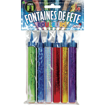 Pack de fontaines de fête colorées pour décorations festives | jourdefete.com