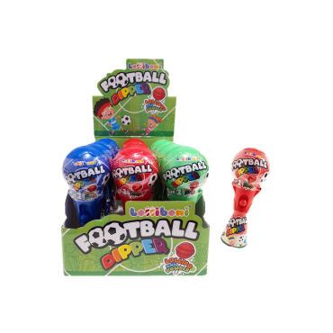 Bonbon Football Dipper avec sucette et poudre acidulée | jourdefete.com