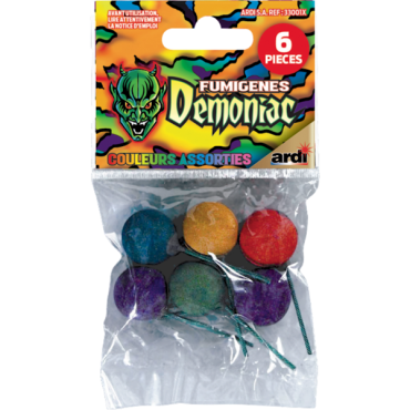 Fumigènes Demoniac en pack de 6 couleurs pour événements | jourdefete.com
