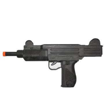 Fusil mitrailleur jouet noir 38 cm avec embout orange de sécurité | jourdefete.com