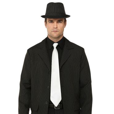 Cravate blanche pour déguisement de gangster homme | jourdefete.com