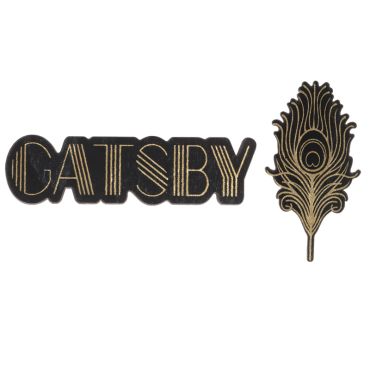 Décorations à parsemer Gatsby x10 en noir et or | jourdefete.com