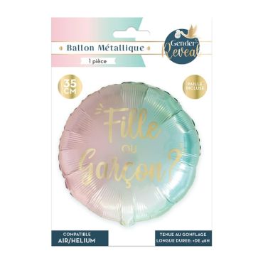 Ballon Métallique - Fille ou Garçon ? - Collection Gender Reveal | jourdefete.com