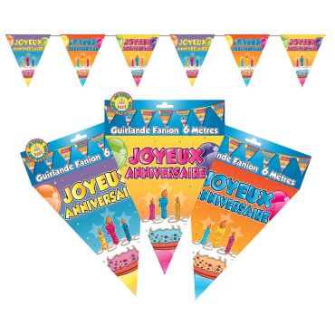 Guirlande Fanions "Joyeux Anniversaire"