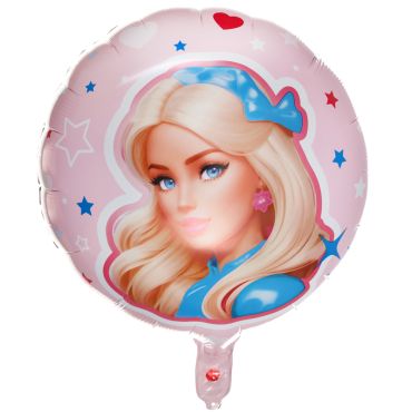 Ballon aluminium Girly rose avec portrait glamour | jourdefete.com