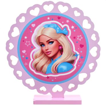 Décoration de table Girly en bois avec motifs cœurs et portrait glamour | jourdefete.com