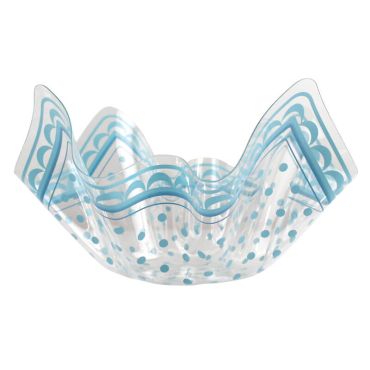 Saladier en plastique à pois - Bleu 