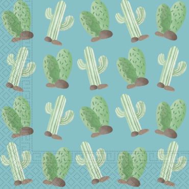 Sachet de 20 serviettes Cactus
