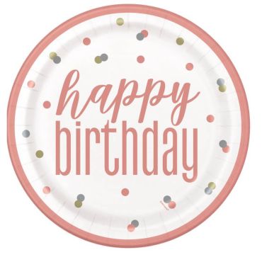 8 assiettes happy birthday glitz | jourdefete.com