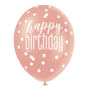 ballons-latex-anniversaire-decoration-salle-glitz-rose-gold | jourdefete.com