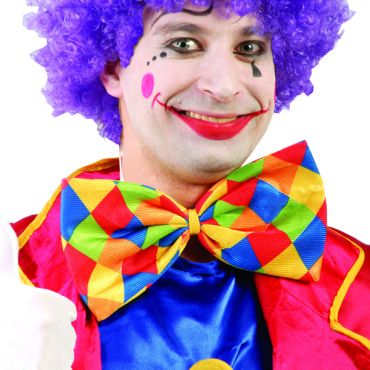 Maxi Noeud Papillon de Clown à Carreaux