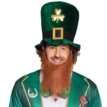 Chapeau & Barbe Leprechaun Saint-Patrick, déguisement vert avec barbe rousse | jourdefete.com Chapeau & Barbe Leprechaun Saint-Patrick, déguisement vert avec barbe rousse | jourdefete.com