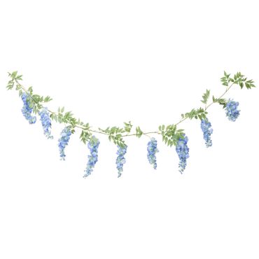 Guirlande de glycine tombante bleue avec feuillage artificiel | jourdefete.com