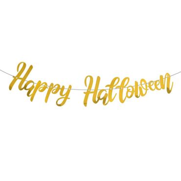 Une guirlande dorée à accrocher pour fêter Halloween | jourdefete.com