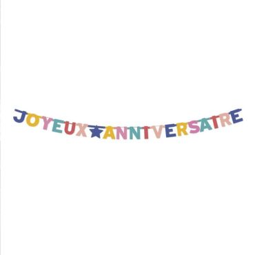 Guirlande de lettres - Joyeux Anniversaire - Collection Confettis | jourdefete.com