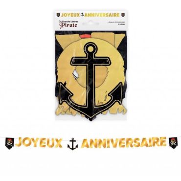 Une guirlande idéale pour souhaiter un joyeux anniversaire à un enfant fan des pirates | jourdefete.com Une guirlande idéale pour souhaiter un joyeux anniversaire à un enfant fan des pirates | jourdefete.com