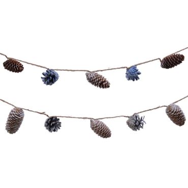 guirlande de pommes de pin polaire couleur au choix 110 cm | jourdefete.com