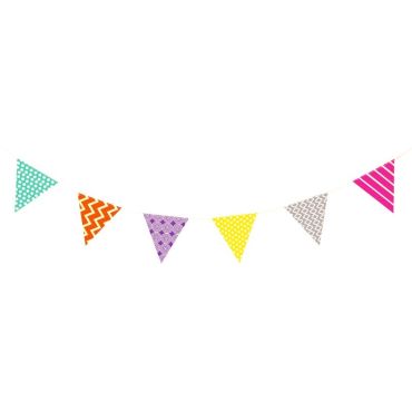 Guirlande 12 Fanions Happy Colors