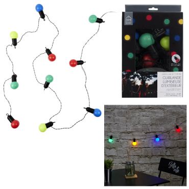 guirlande lumineuse multicolore extérieure de 5 mètres | jourdefete.com