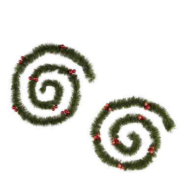 guirlande verte de noël de 270 cm modèle au choix | jourdefete.com