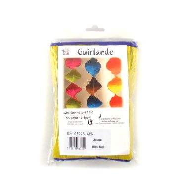 Guirlande Torsadée Jaune et Bleu Guirlande Torsadée Jaune et Bleu