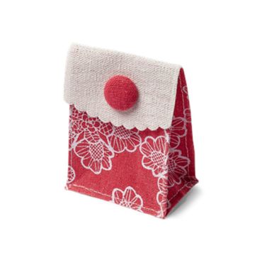 Lot de 4 Pochettes en Lin - 8 x 6 cm - Corail | jourdefete.com