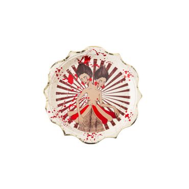 8 assiettes en carton 23 cm collection cabinet de curiosité