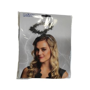 Ce serre-tête avec une auréole d'ange noire sera parfait pour orner votre déguisement d'ange noir | jourdefete.com Ce serre-tête avec une auréole d'ange noire sera parfait pour orner votre déguisement d'ange noir | jourdefete.com