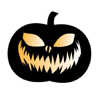 Serviettes Halloween noires avec visage de citrouille terrifiante | jourdefete.com