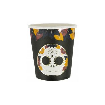 8 gobelets en carton day of the dead automne de 20 cl
