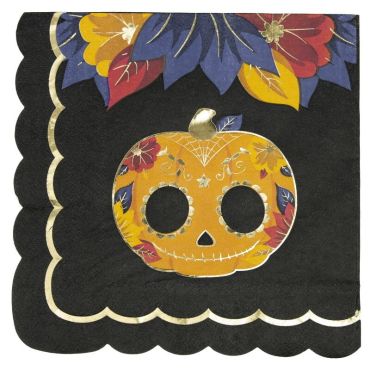 16 serviettes en papier de la collection day of the dead automne